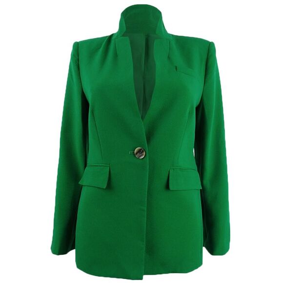 Vince Camuto Women's One-Button Twill Blazer - Everglade - Picture 1 of 3